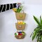 3-Tier Wall Hanging Baskets - Over the Door Cotton Rope Organizer, Decorative Storage Basket for Bedroom, Living Room, Kitchen, Entryway, Easter & Christmas (Brown Flower)